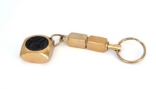 Quality Heavy Brass Snooker Pool Cue Tip Shaper Scuffer Keyring NEW