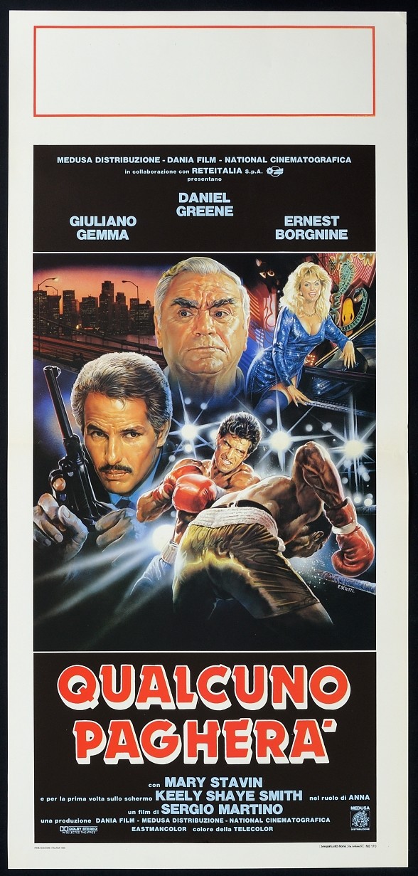 Locandina originale film Qualcuno pagherà (1988) - Regia di Sergio Martino
