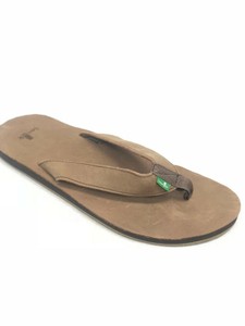 light brown flip flops