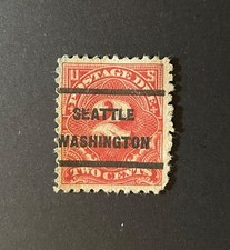 Seattle, Washington Type 236 Precancel - 2 cents Postage Due U.S. #J62  - WA