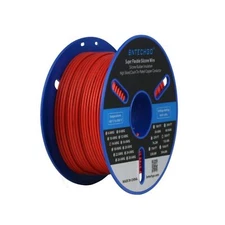 BNTECHGO 14 Gauge Silicone Wire Spool 500 ft Red Flexible 14 AWG Stranded Tin...