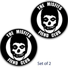Set of 2 Skull Misfits 3 Fiend Slipmat Turntable 12" Scratch Pad Slip Mat DJ x2