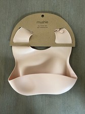 Baby  Toddler Mushie Silicone Bib BLUSH