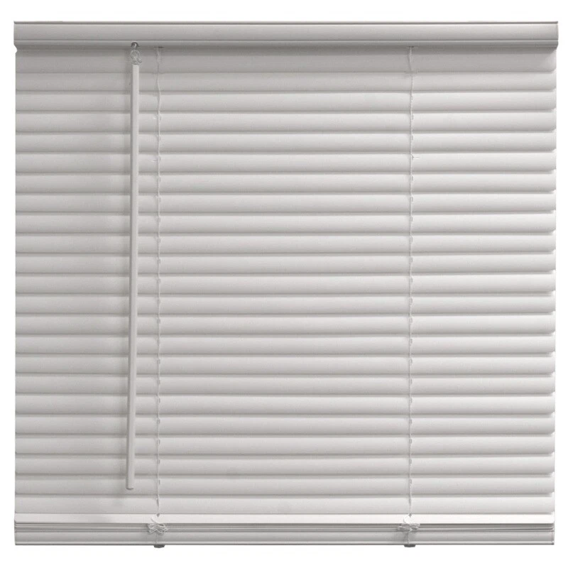 Беспроводные виниловые мини-жалюзи Mainstays 1 дюйм с фильтрацией света, белые, 27 дюймов ширина x 64 дюйма длина - Изображение 4 из 4
