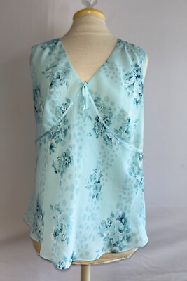 Women's APT 9 Blue Floral Design Light  Top Size L