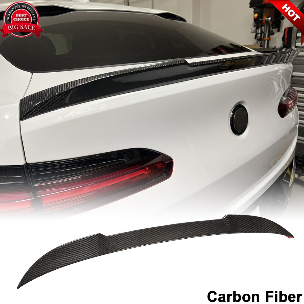 For BMW X4 X4M G02 F98 2018-2022 Real Carbon Fiber Rear Trunk Spoiler Wing Lip