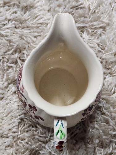Jarra jarra crema leche Inglaterra cesta de frutas Ironstone patente de albañil vintage - Imagen 4 de 13