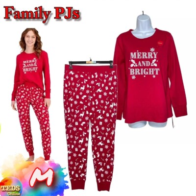 NWT Family Pajamas Women's M Merry & Bright Pajama Set 100173334MS $37