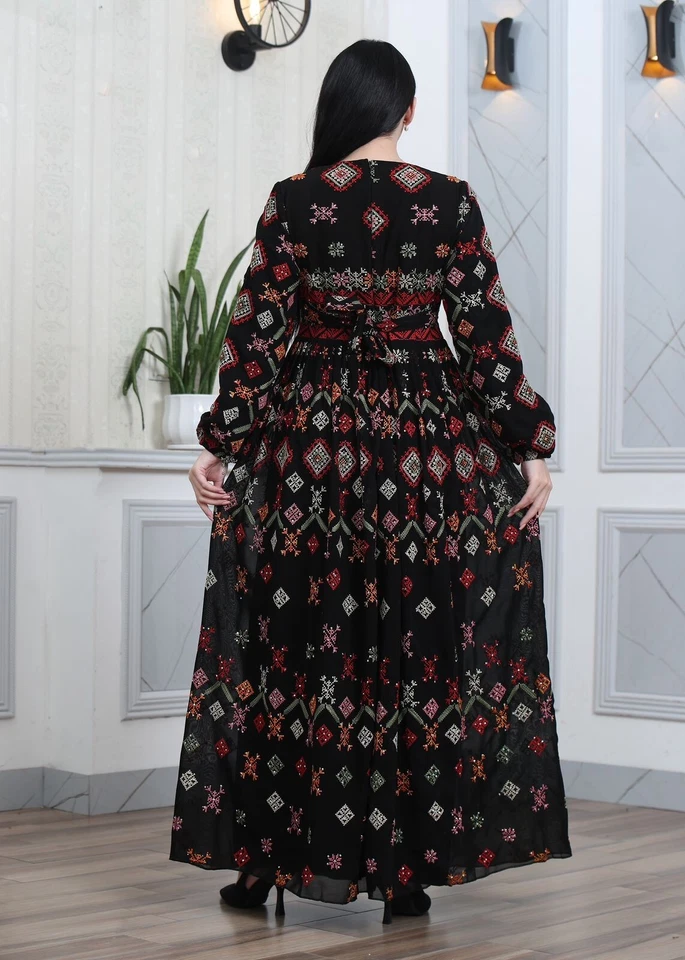 Eid Collection Embroidered Thobe For Women TATREEZ Palestinian Traditional - Image 2 of 4