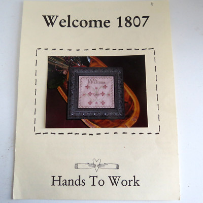 Hands to Work - WELCOME 1807 SAMPLER- Cross Stitch Chart historic sampler