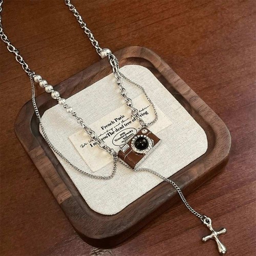 Hip-Hop Sweater Necklace Retro Khaki Fashion Accessories For Cool Girls - Picture 13 of 15