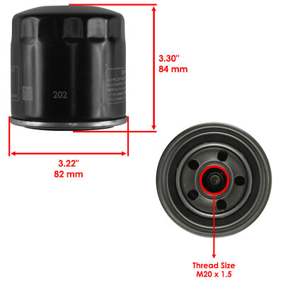 Oil Filter for Kawasaki EX400 KLF400 Bayou Prairie 400 4X4 1989