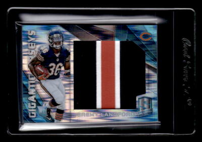 2015 Panini Spectra Gigantic Jerseys Neon Blue #GJJL Jeremy Langford Jersey /50