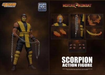 2020 Storm Toys Mortal Combat 3 Scorpion SDCC Fire Skeleton Ver 1