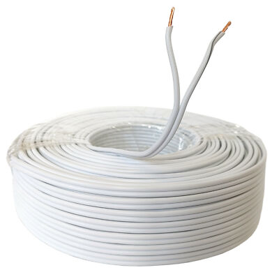(0,80 /m) Lautsprecherkabel 10m Weiß 1,5 mm² Kupfer Audiokabel Boxenkabel Litze