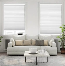 MainStays White Cellular Shades 23"W x 72"L Blocks 99% Off Light..