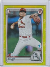 2020 Bowman 1st Edition Alvaro Seijas Yellow Foil /75 Cardinals