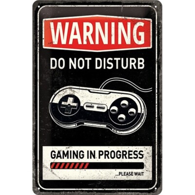 Gaming Progress Nostalgie Blechschild 30 cm NEU  Tin sign shield