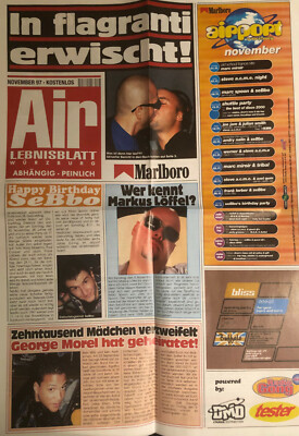 FLYER BILD ZEITUNG 1997 AIRPORT MARC SPOON JOE JAM ANDRY NALIN SEBBO FRANK LORBE