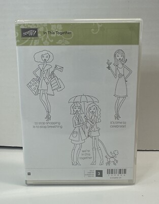 Stampin  Up In This Together Cling Mount Stamp Set Of 3 Women Ladies