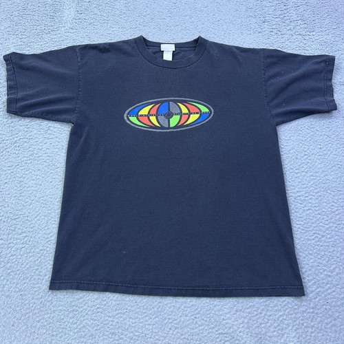 VTG World Athletics Athletic Du Monde Shirt Men's L Black Made in USA Retro
