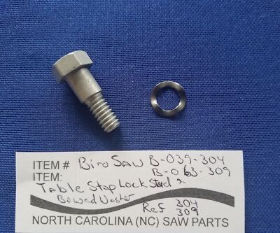 Table Stop Lock Stud & Bowed Washer 304 for Biro Saw 11 22 33 1433FH 3334 4436 