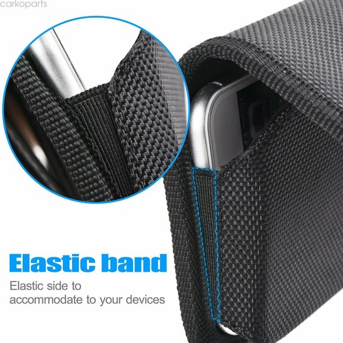 For Apple Samsung Nylon Mobile Phone Case Cover Holder Pouch Flip Belt Clip - Picture 5 of 9