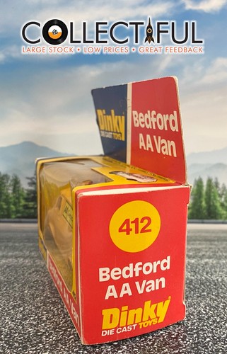 DINKY TOYS #412 - BEDFORD AA VAN - YELLOW - 1978 UK - IN ORIGINAL BOX 🔥 - Picture 2 of 4