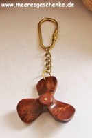 SchlüSselanhäNger Maritim Als Schiffsschraube Ca. 11 X Ø 5 Cm Holz Messing