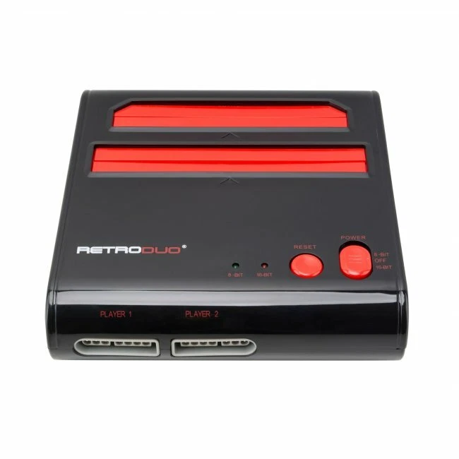 Retro Duo Console SNES & NES Dual 2in1 System -Red/Black -2 Controllers "New" - Image 2 of 4