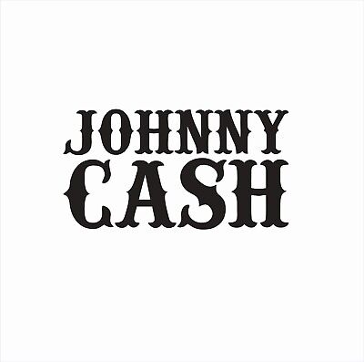5 inch Johnny Cash Stickers Any Size Laptop Truck Johnny Cash Decal Vinyl car bamper tumblers Rock n Roll Gitar 