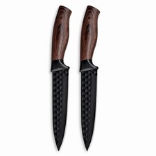 Küchenmesser Set 2er Edelstahl Gemüsemesser Holzgriff scharf Smartcook™