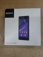 Genuine Sony Xperia M2 Retail Box WITH ACCESSORIES.  NO PHONE. See Photos