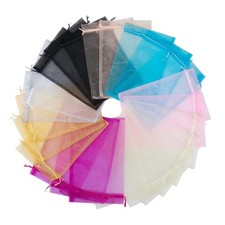 50 Pcs 6x9 Inches Wedding Party Favor Gift Bag Drawstring Organza Bags 10 Color