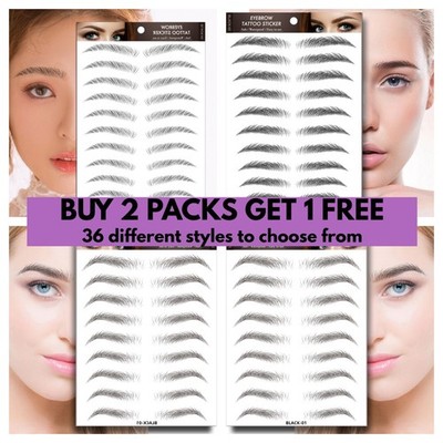 6D Augenbrauen Tattoo Falsche Augenbrauen Aufkleber Wasserdicht Makeup Alopezie Madarose