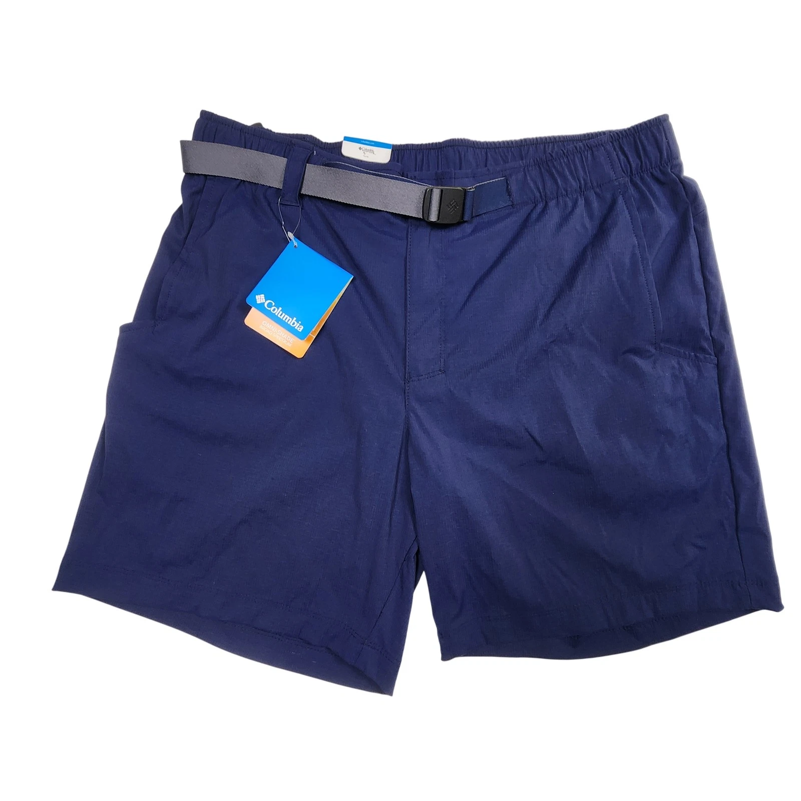 Columbia Landroamer Ripstop Shorts Mens 40 Belted Outdoor Hiking 7 Inch Inseam