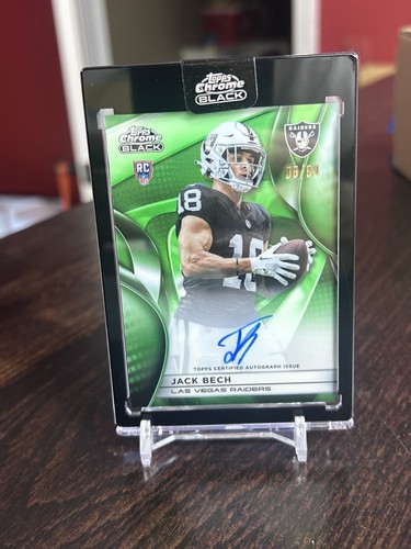 2025 Topps Chrome Black Jack Bech RC Rookie Auto Green /99 Las Vegas Raiders
