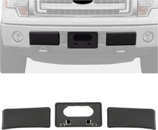 Front Bumper Guards Pads  License Plate Frame with 2009-2014 Ford F150 for 9...