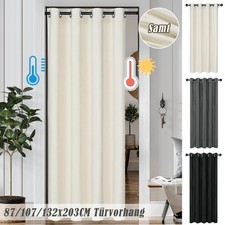 Thermovorhang Türvorhang Weich Samt Dekoschal Küche Treppen Gardinen Vorhang DE