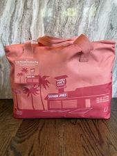 Trader Joes Cooler Bag Large Peach Pastel Orange NEW Insulated 8 gal Ships FREE