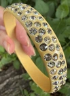 Art Deco Celluloid Rhinestone Bracelet Vintage Jewelry