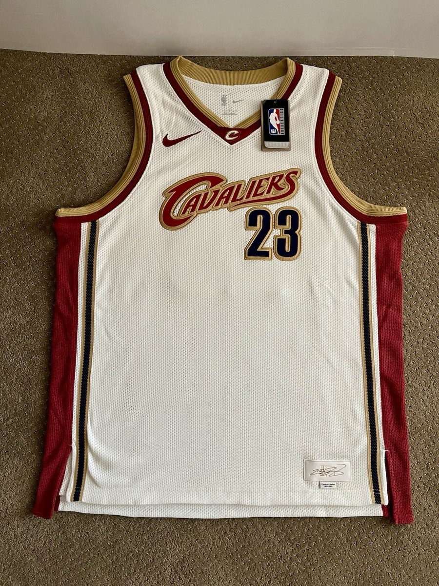 Cleveland Cavaliers LeBron James Nike White Forever King Authentic
