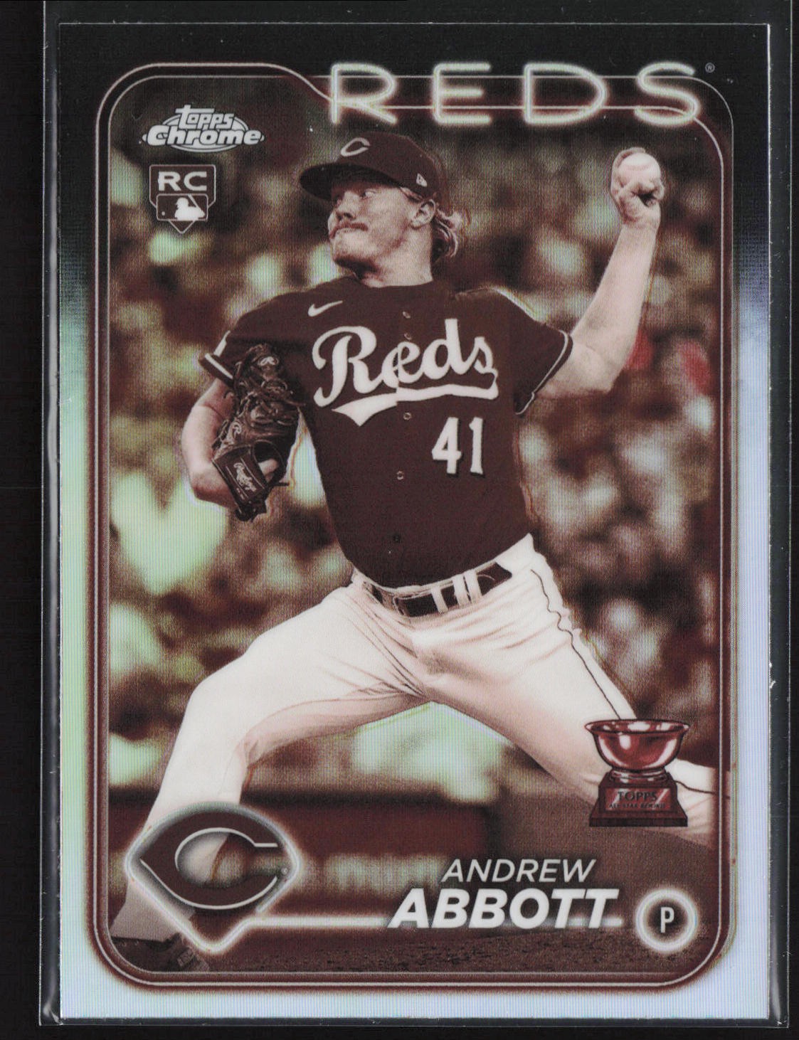 Andrew Abbott 2024 Topps Chrome Sepia Refractors #154 RC Cincinnati Reds