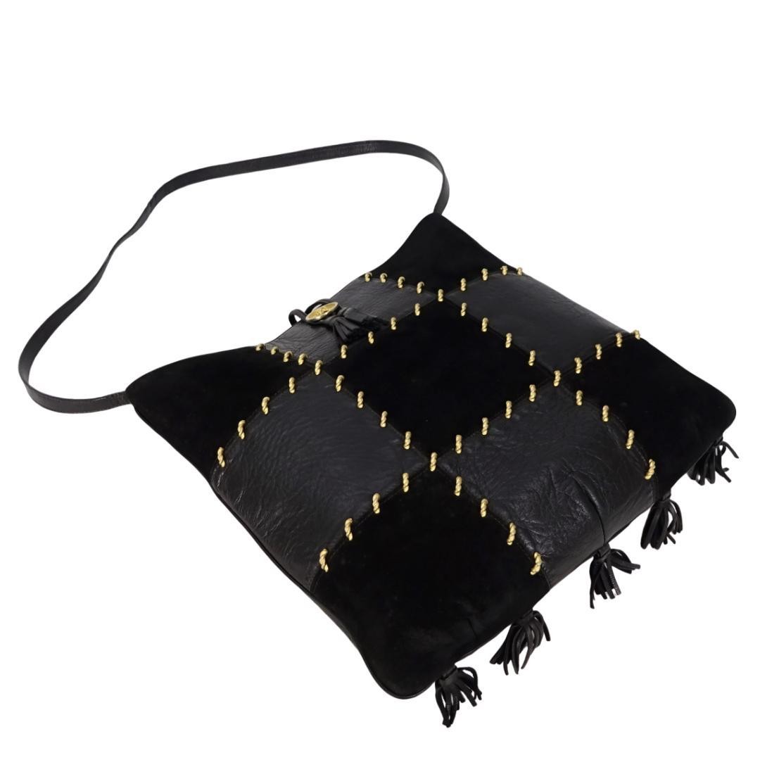 Salvatore Ferragamo Patchwork Leather Shoulder Ba… - image 3