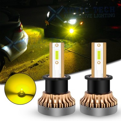 For Toyota Corolla 2001 2002 2003 2004 LED Fog Light Bulbs Bright Golden Yellow