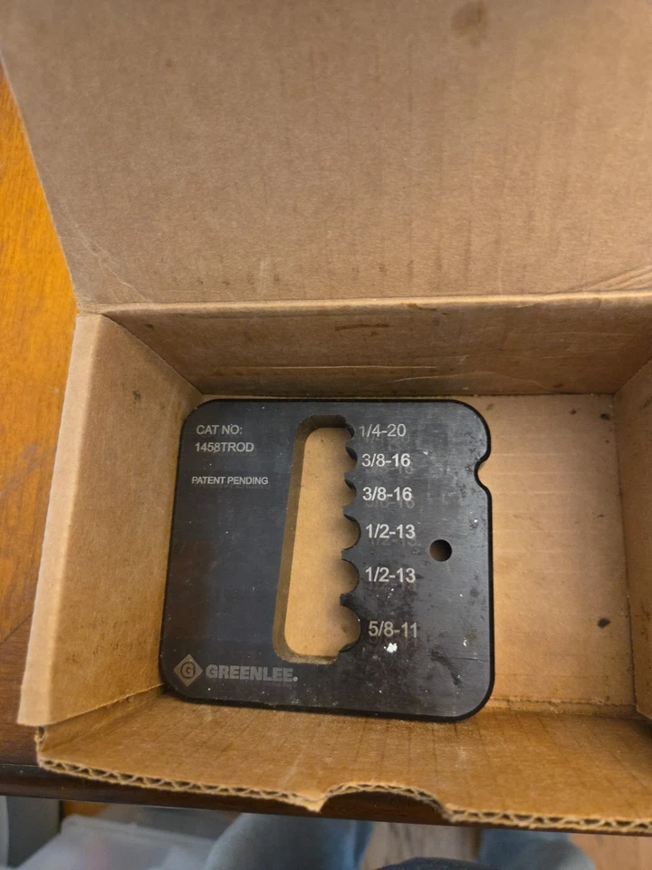 Greenlee 1458TROD Threaded Rod Die Set for Shear 30T 1/4-5/8 in Steel - Image 2 of 3