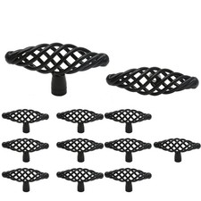 Jiozermi 12 Packs Oval Cabinet Knobs 3 Length Drawer Pulls Iron Bird Cage