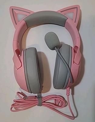 Razer Kraken Kitty V2 Wired Over-Ear Gaming Headset - Quartz Pink