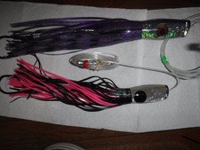 Lot of 11 new Moyes rigged big game lures( 1 bombay) in caring case
