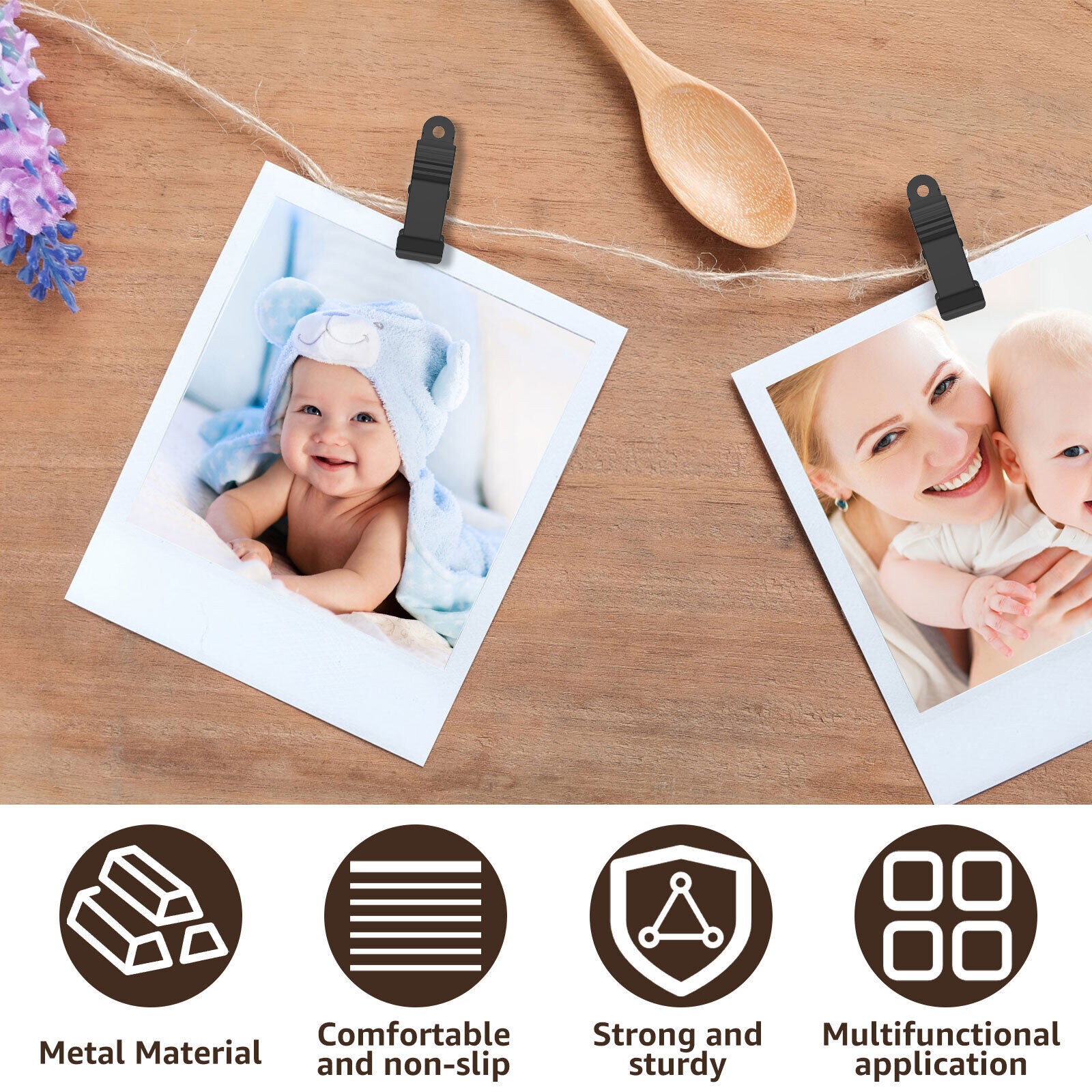 20X Black Metal Mini Clamps Spring Clamp Alligator Clips Alligator Clamp